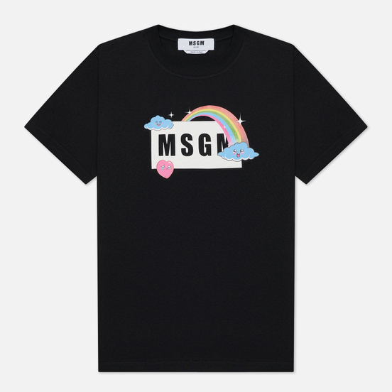Женская футболка MSGM Cute Logo Box Black