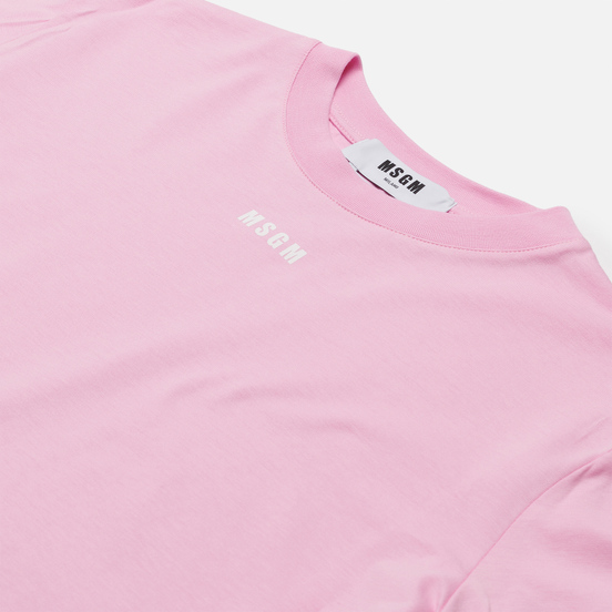 Женский лонгслив MSGM Micrologo Pink