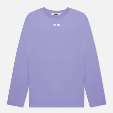 Женский лонгслив MSGM Micrologo, цвет фиолетовый, размер XS