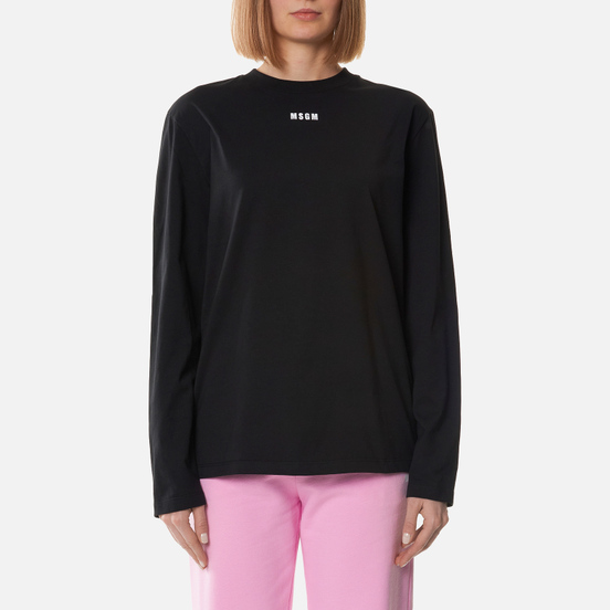Женский лонгслив MSGM Micrologo Black