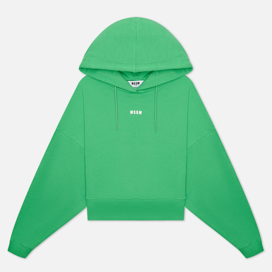 Женская толстовка MSGM Micrologo Hoodie Luminous Green