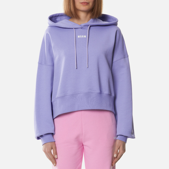 Женская толстовка MSGM Micrologo Hoodie Wisteria