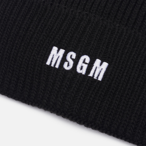 Шапка MSGM Micrologo Basic Black/White