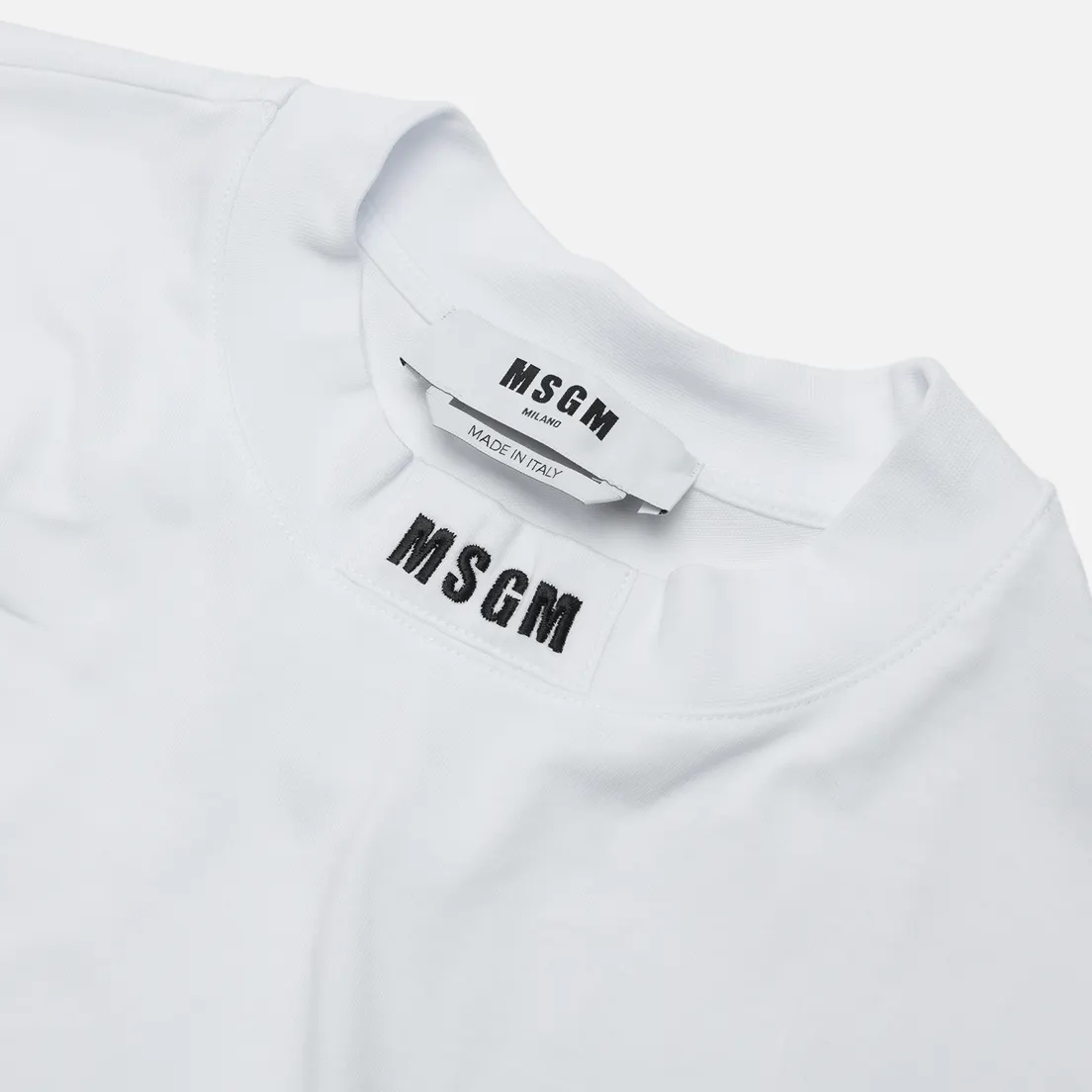 MSGM Мужская футболка Micrologo High Crew Neck