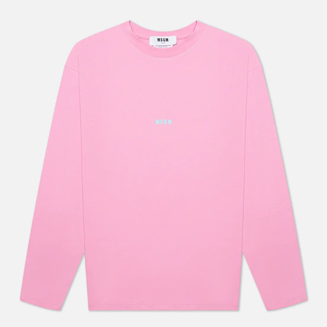 MSGM Мужской лонгслив Micrologo Seasonal Crew Neck