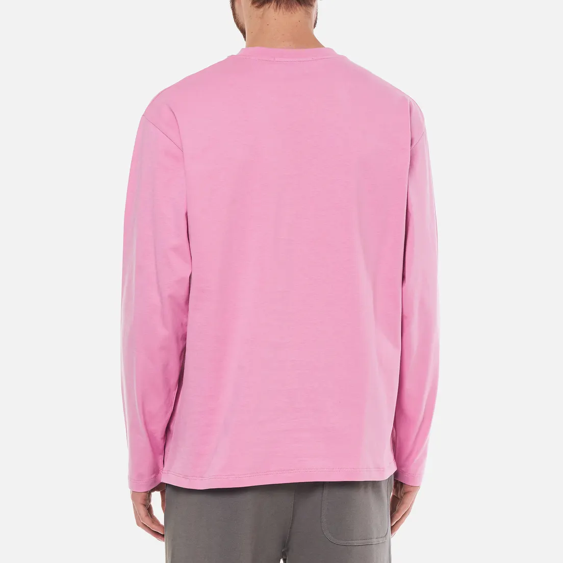 MSGM Мужской лонгслив Micrologo Seasonal Crew Neck