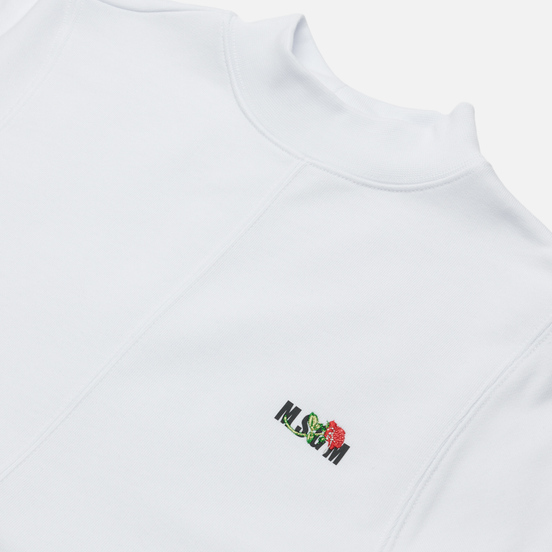 Женское платье MSGM Micrologo Rose Flower Optical White/Black