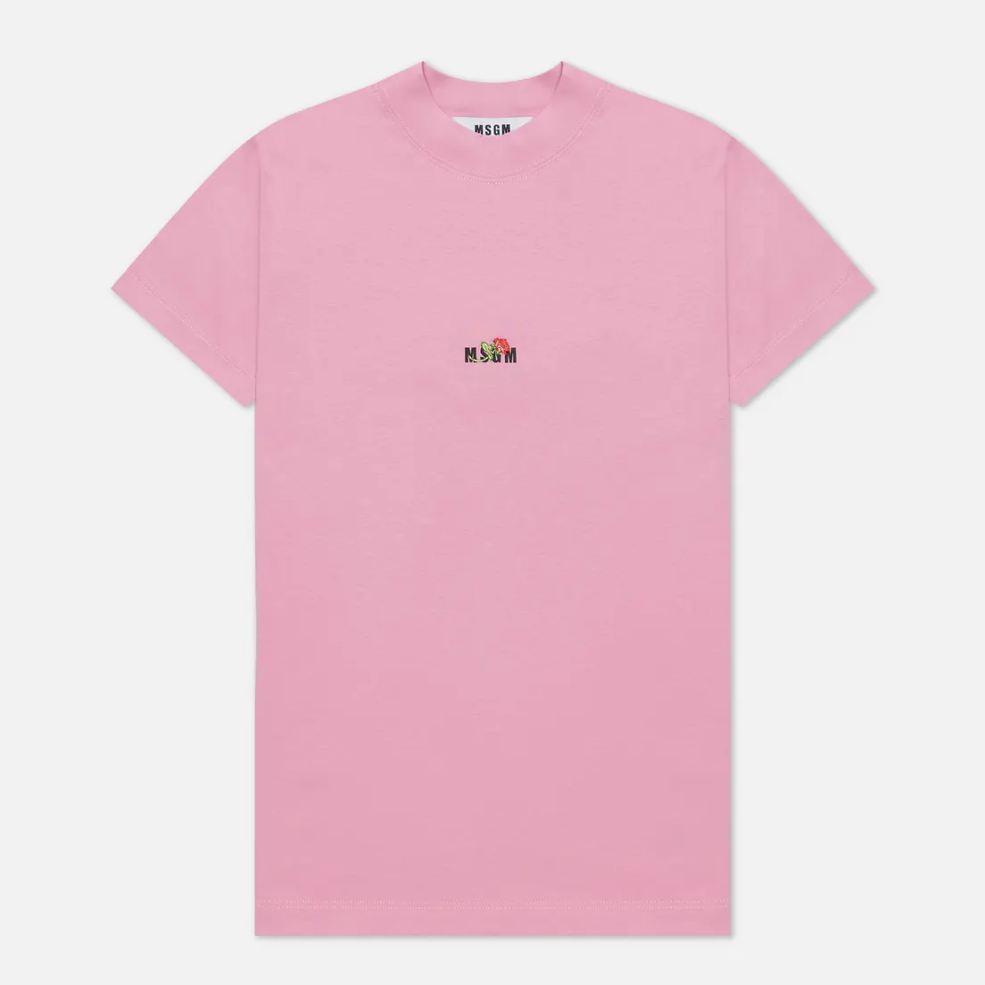 MSGM Женская футболка Micrologo Rose Flower Crew Neck