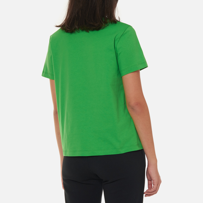 Женская футболка MSGM, цвет зелёный, размер S 3142MDM500 217798 36 Micrologo Seasonal Crew Neck - фото 4