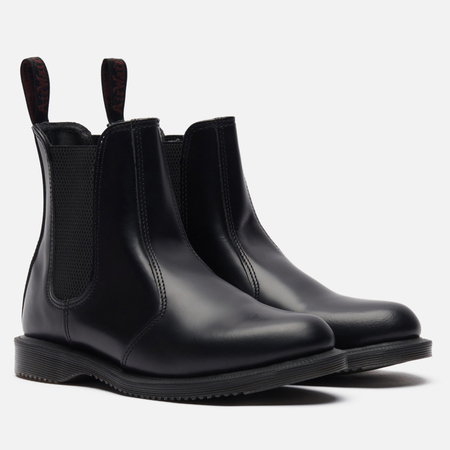 Женские ботинки Dr. Martens Flora Chelsea Polished Smooth, цвет чёрный, размер 37 EU