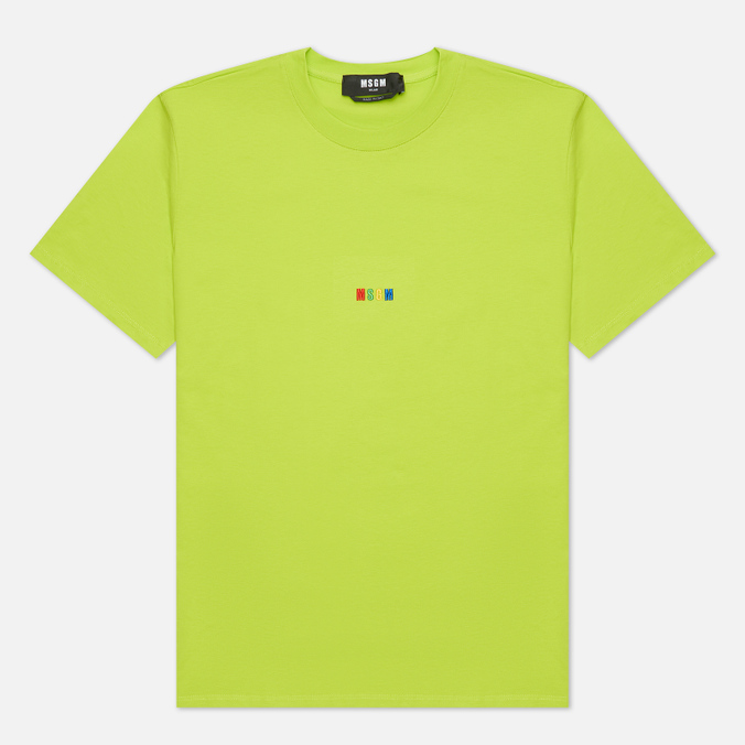 Мужская футболка MSGM, цвет зелёный, размер L