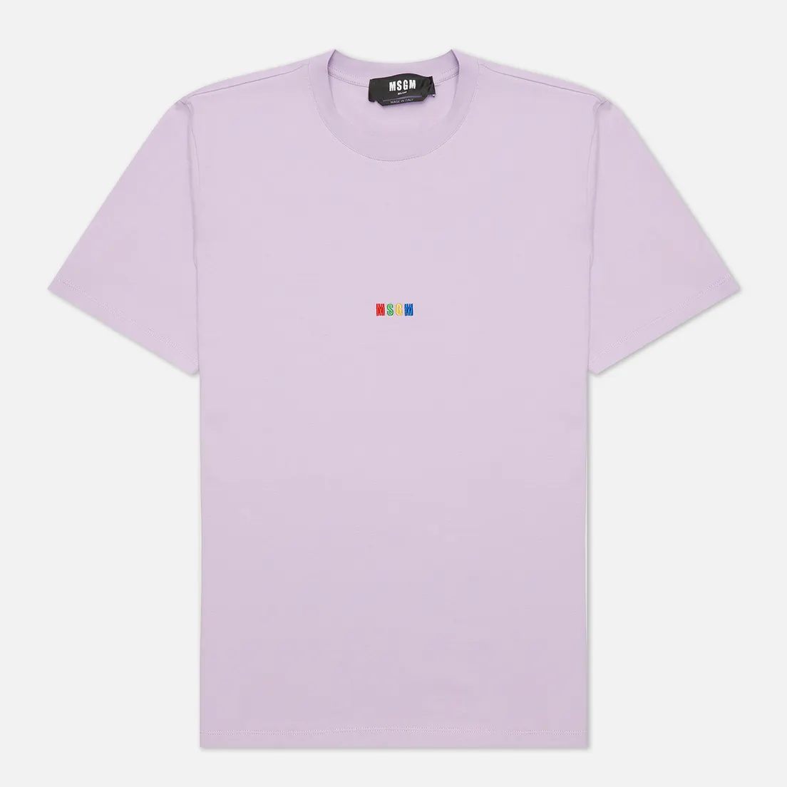MSGM Мужская футболка Multicolor Micrologo Seasonal Crew Neck