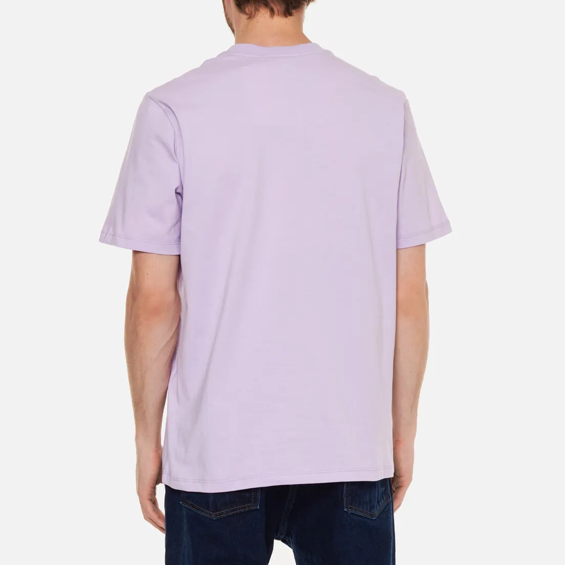 MSGM Мужская футболка Multicolor Micrologo Seasonal Crew Neck