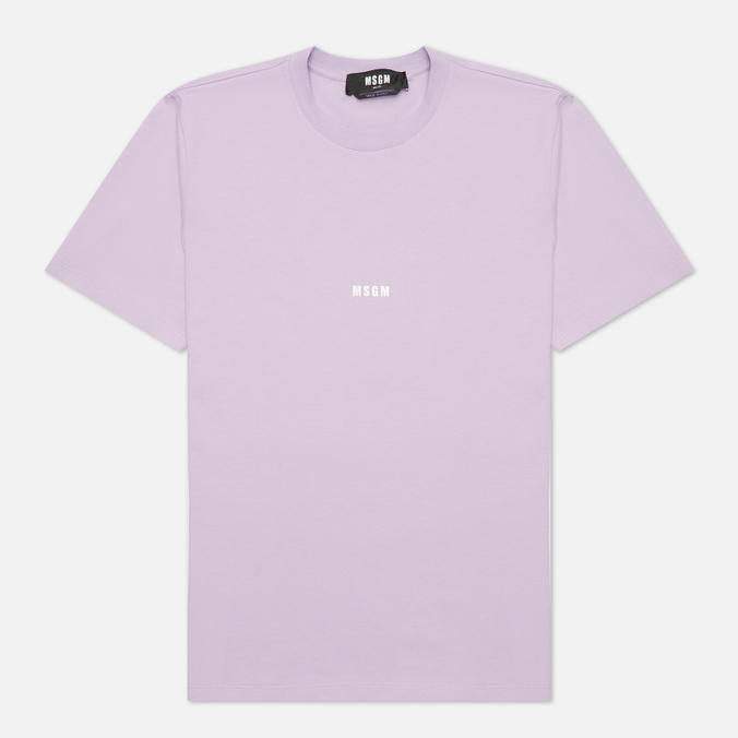 Мужская футболка MSGM, цвет фиолетовый, размер S 3240MM177 227298 70 Micrologo Seasonal Crew Neck - фото 1