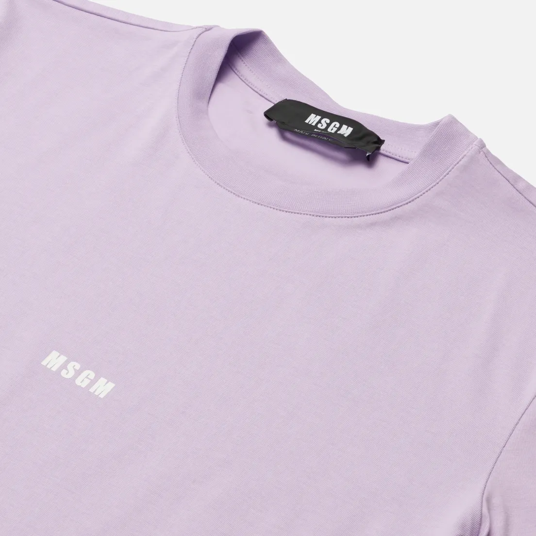 MSGM Мужская футболка Micrologo Seasonal Crew Neck