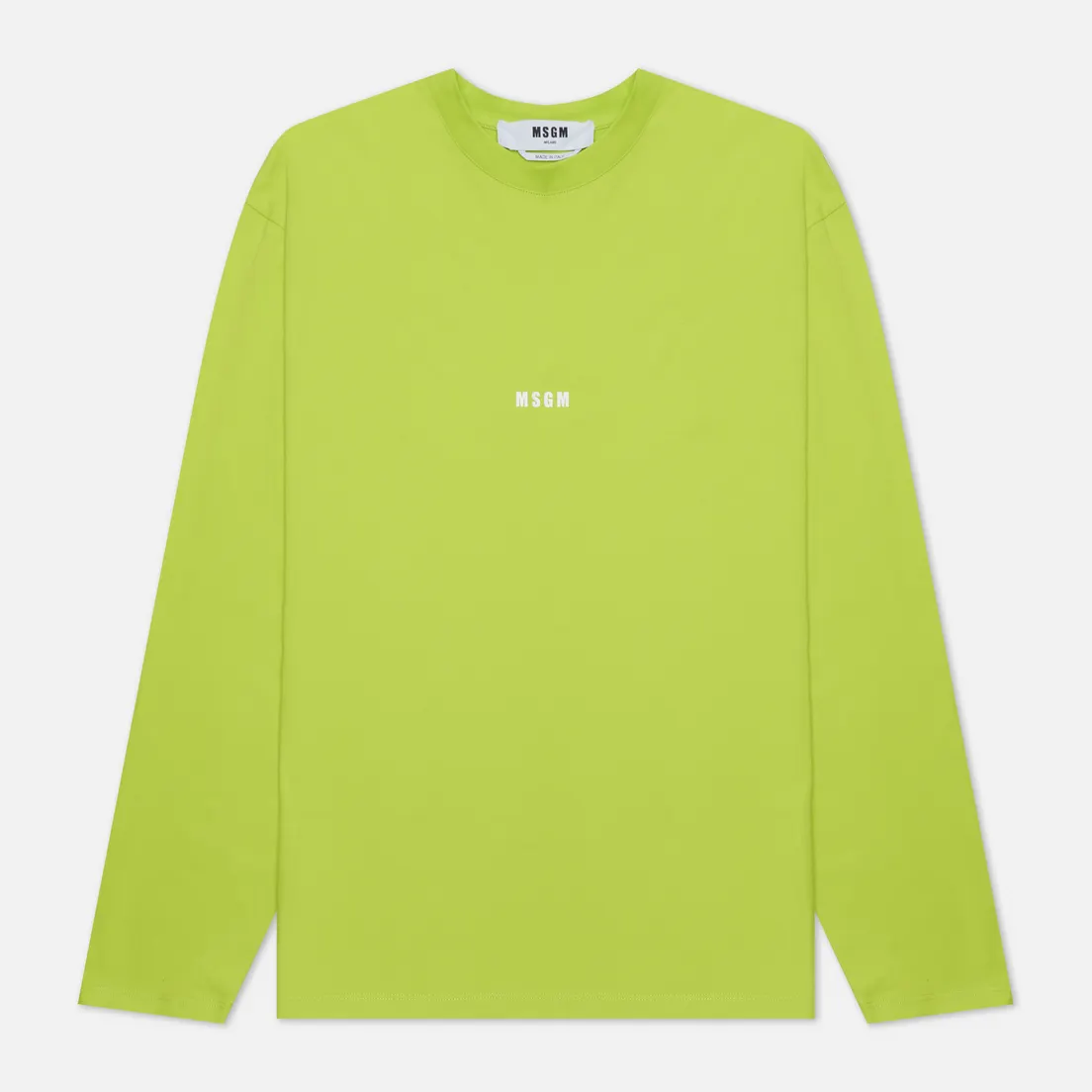 MSGM Мужской лонгслив Micrologo Seasonal Crew Neck