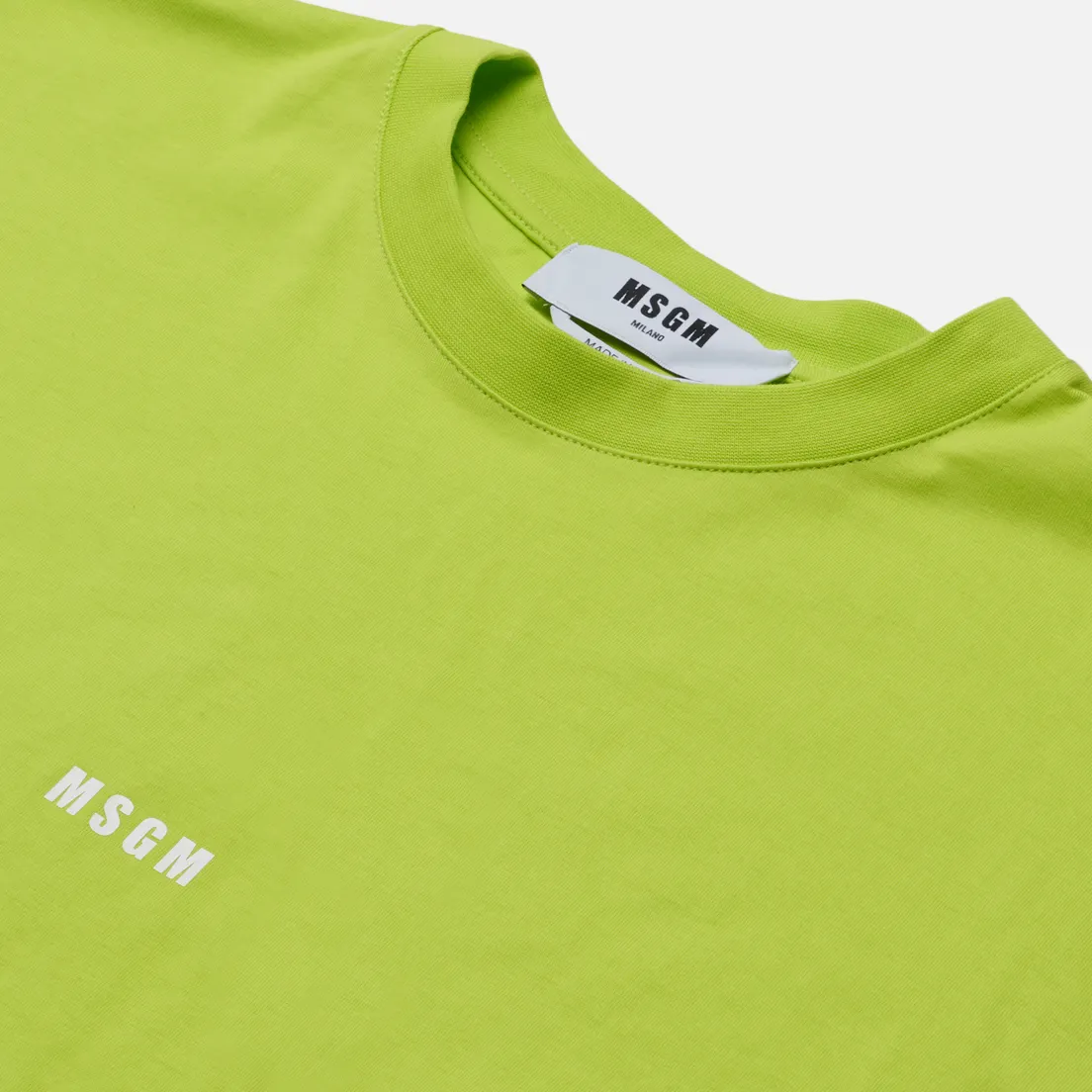 MSGM Мужской лонгслив Micrologo Seasonal Crew Neck