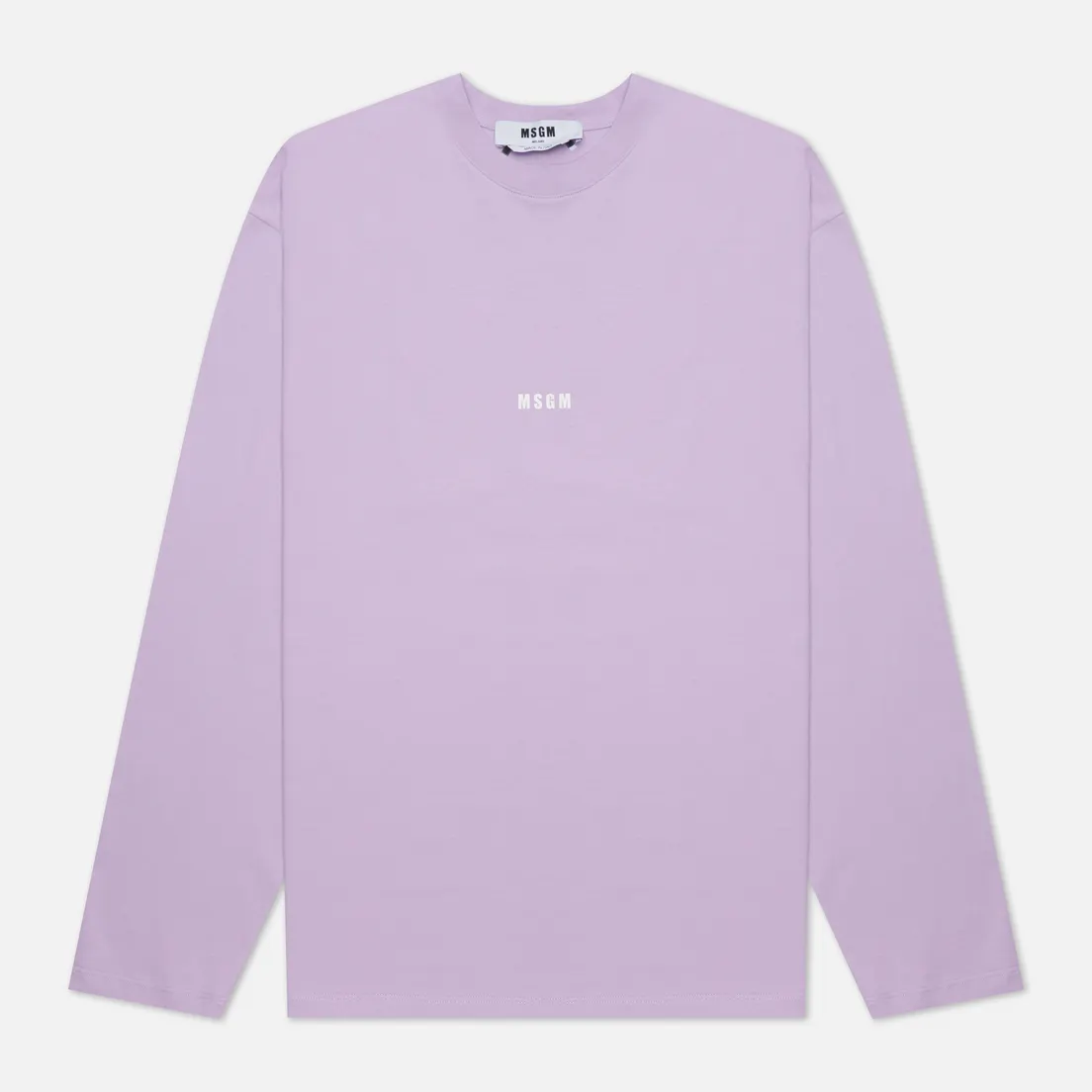 MSGM Мужской лонгслив Micrologo Seasonal Crew Neck