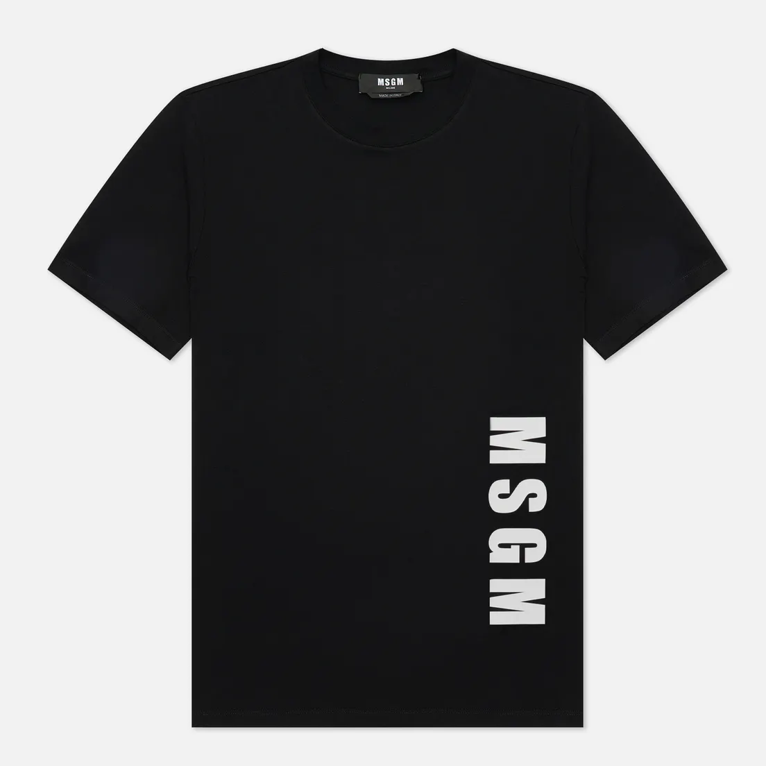 MSGM Мужская футболка Inverted Maxilogo Seasonal Crew Neck