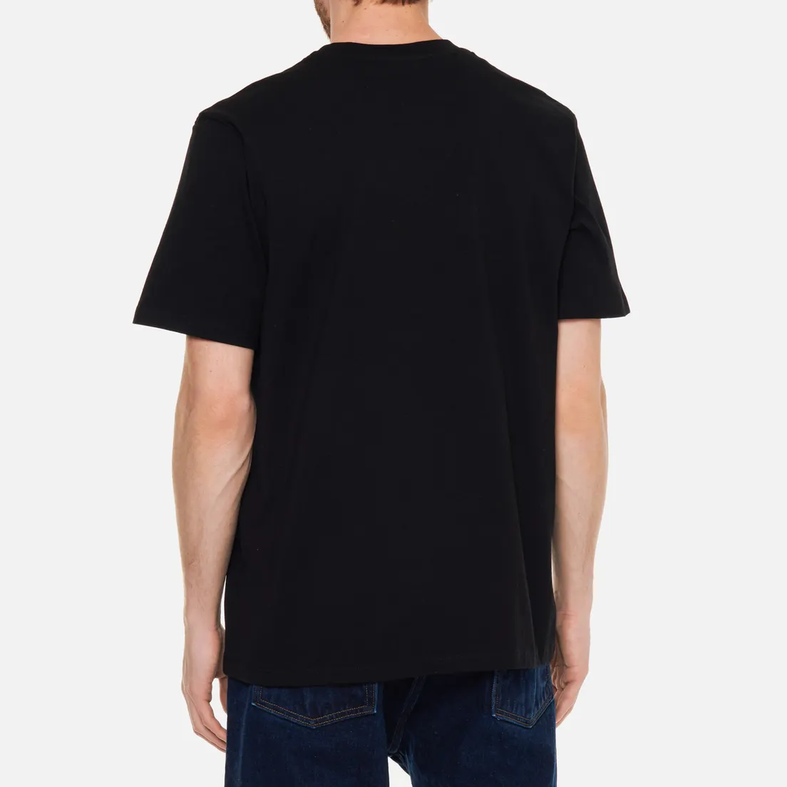 MSGM Мужская футболка Inverted Maxilogo Seasonal Crew Neck