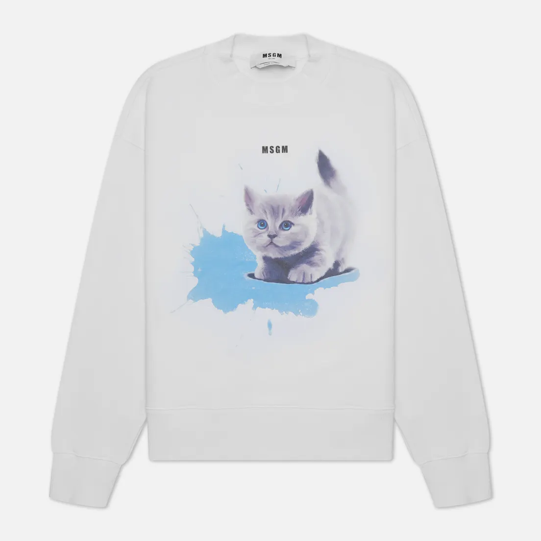 MSGM Женская толстовка Kitten Micrologo Crew Neck