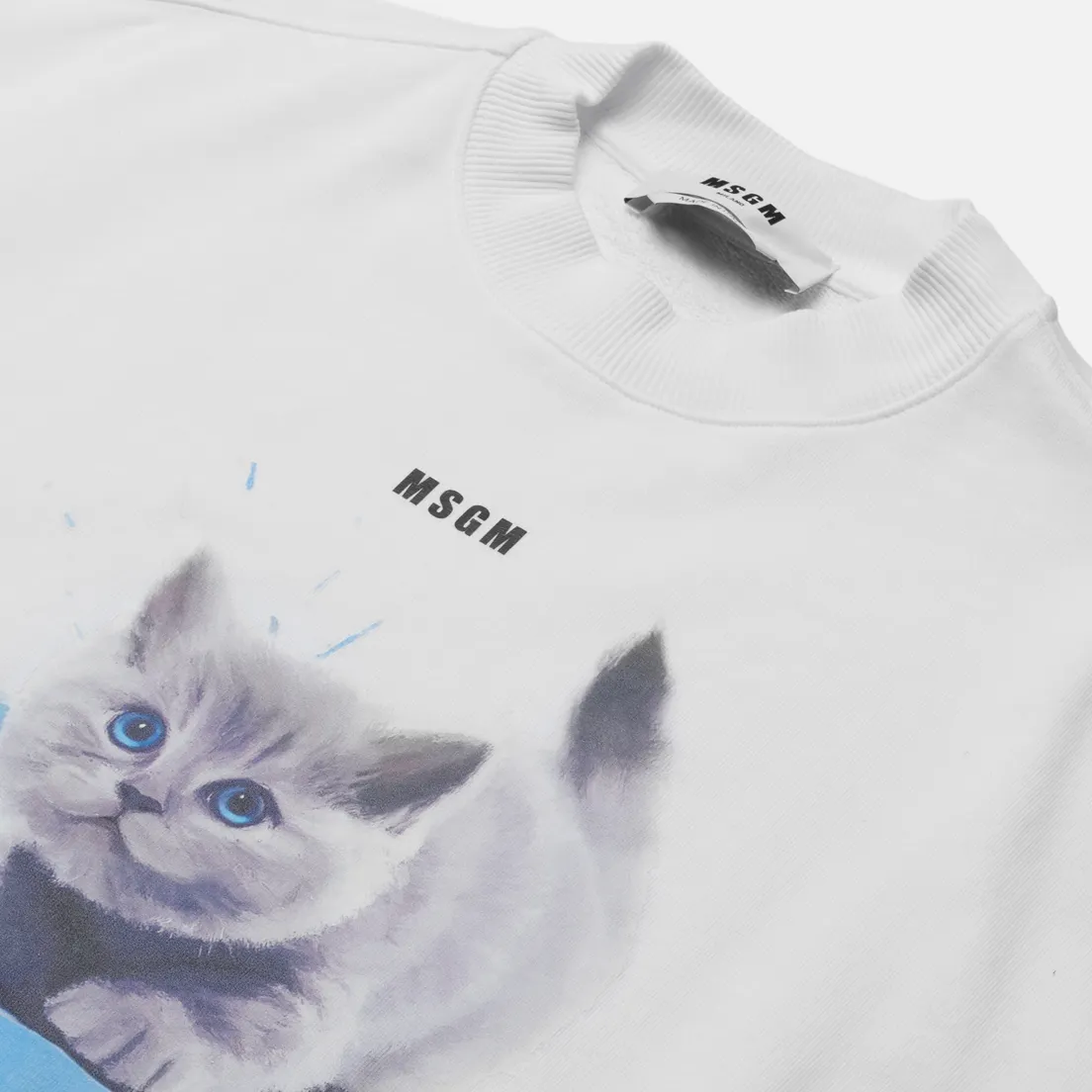 MSGM Женская толстовка Kitten Micrologo Crew Neck