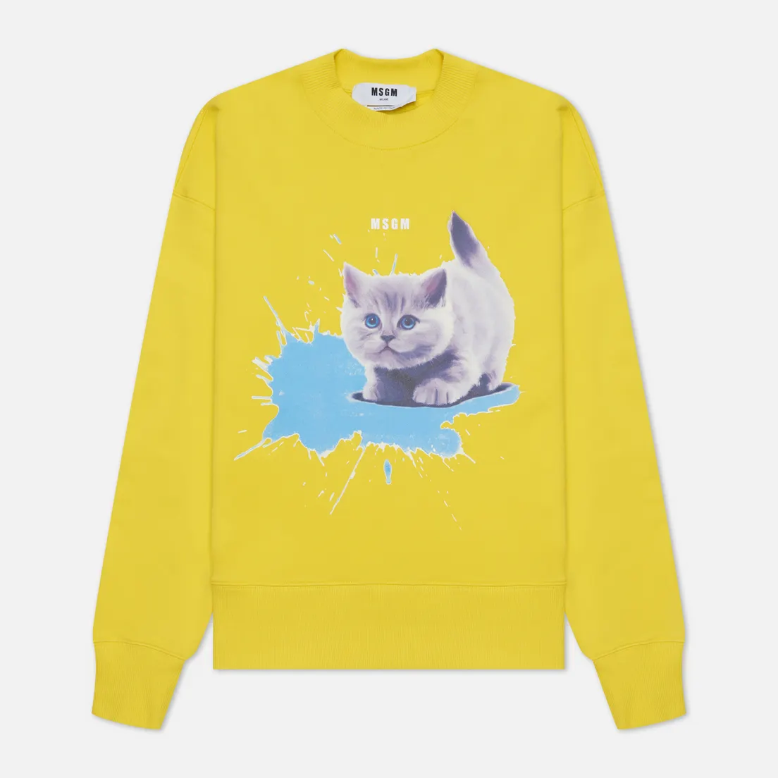 MSGM Женская толстовка Kitten Micrologo Crew Neck