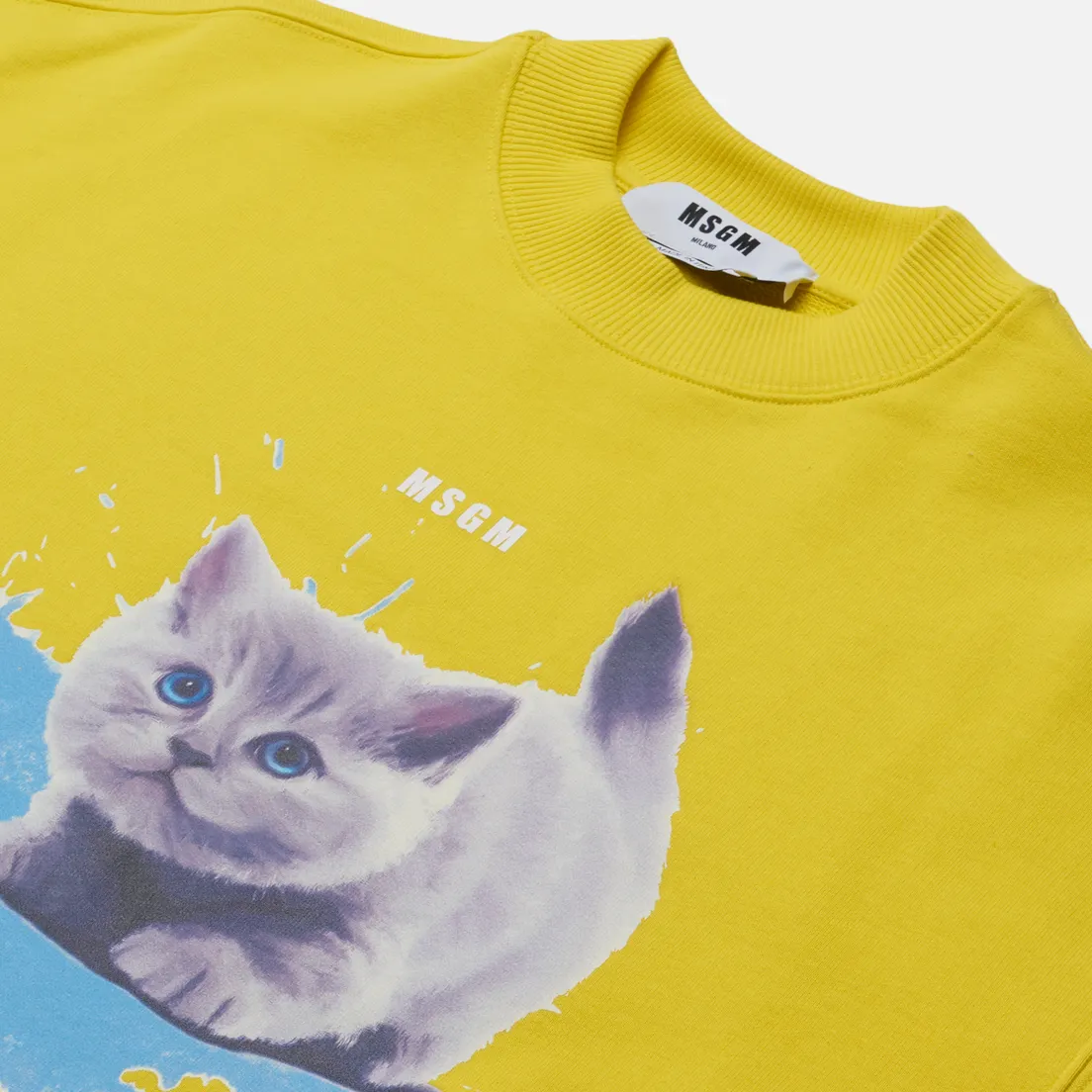 MSGM Женская толстовка Kitten Micrologo Crew Neck