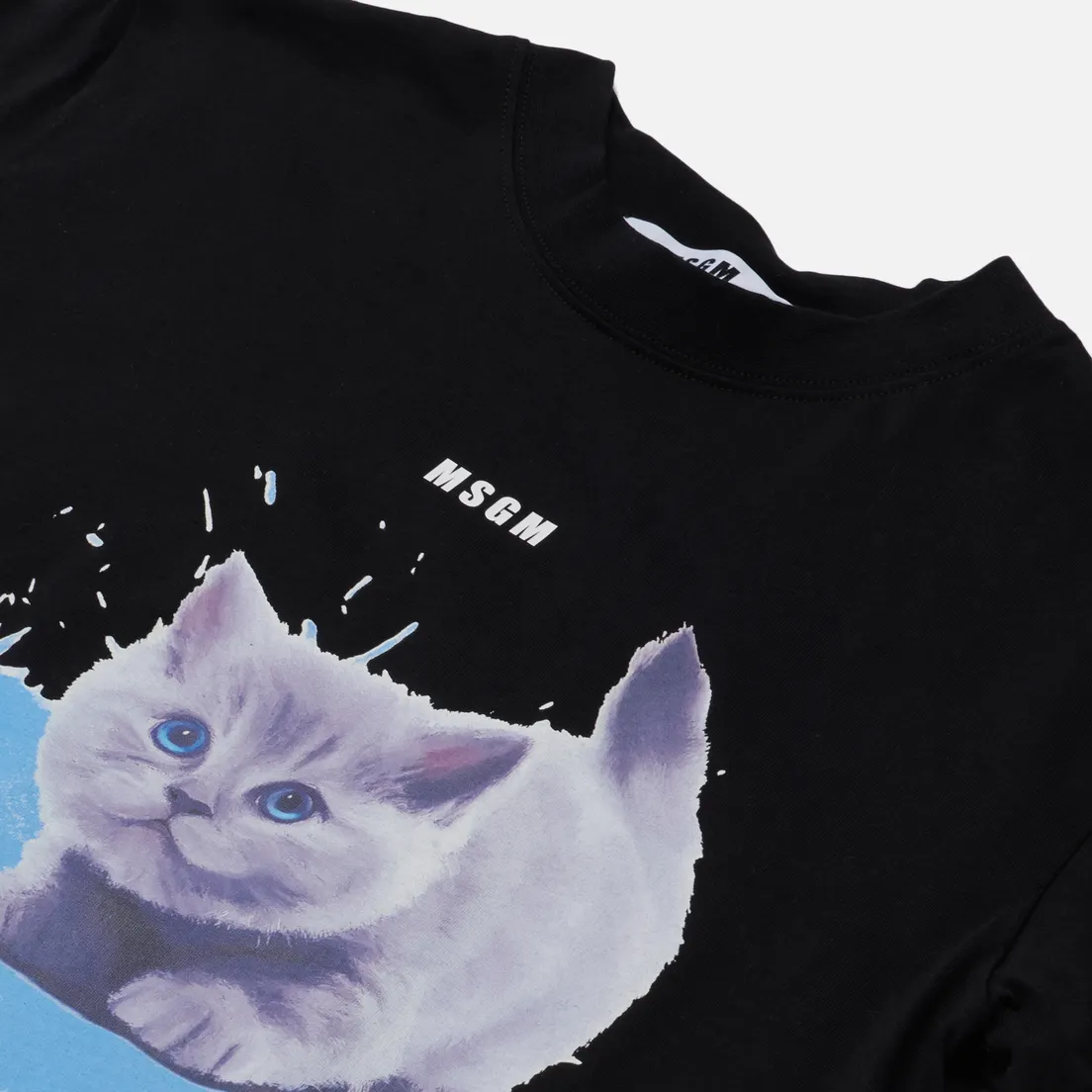 MSGM Женская футболка Kitten Micrologo Crew Neck
