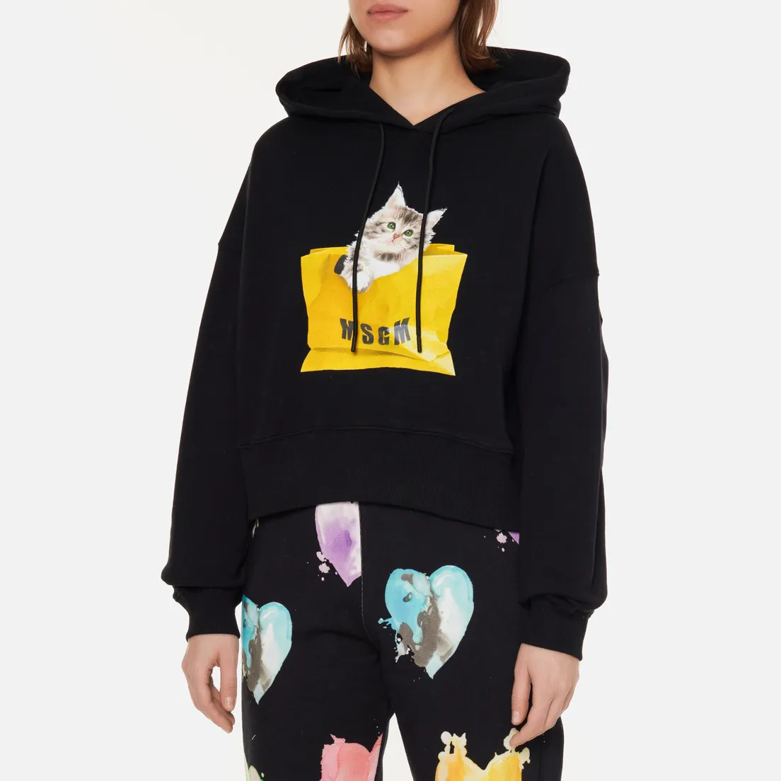 MSGM Женская толстовка Kitten Bag Maxilogo Hoodie