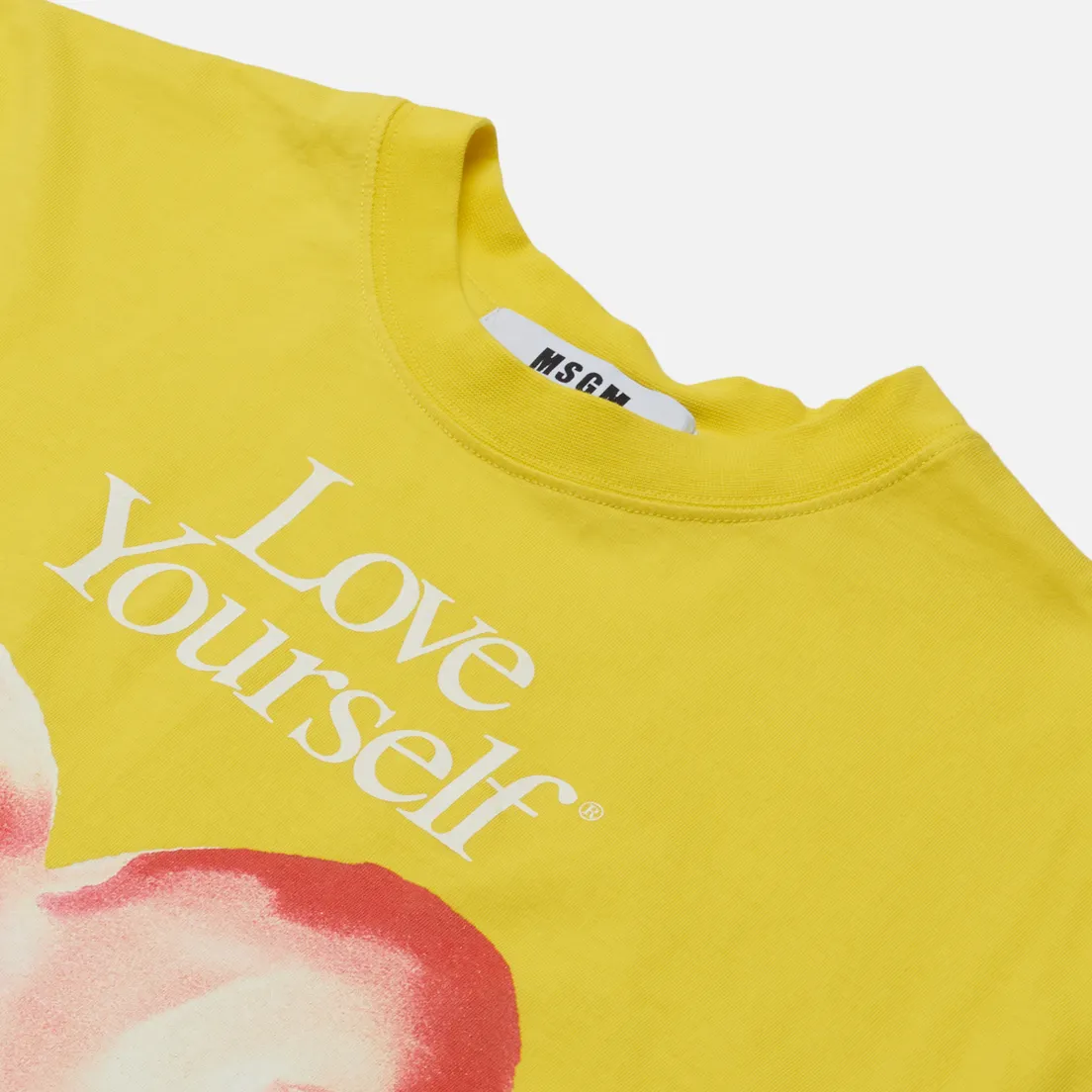 MSGM Женская футболка Love Yourself Crew Neck