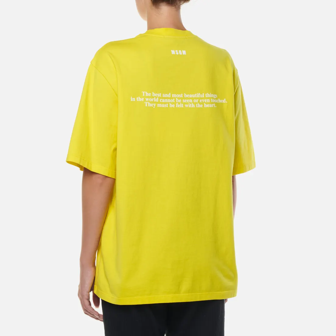 MSGM Женская футболка Love Yourself Crew Neck