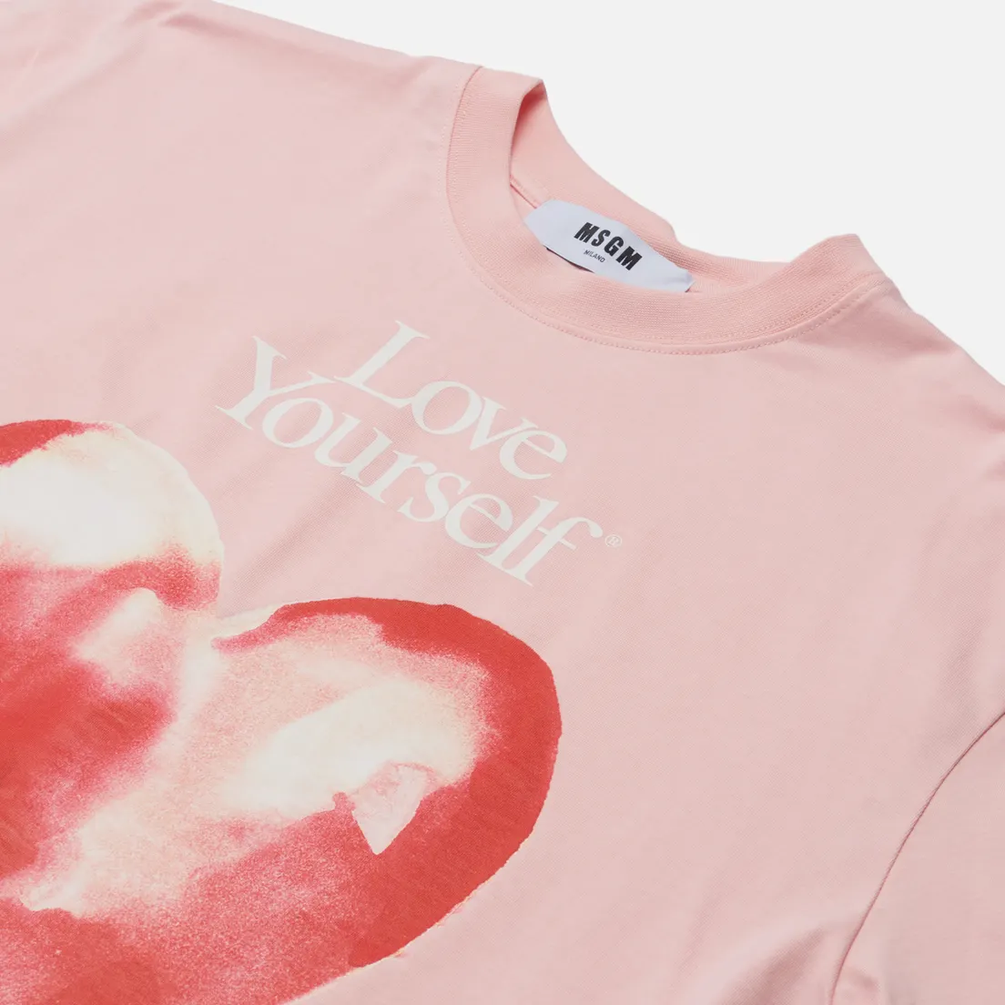 MSGM Женская футболка Love Yourself Crew Neck