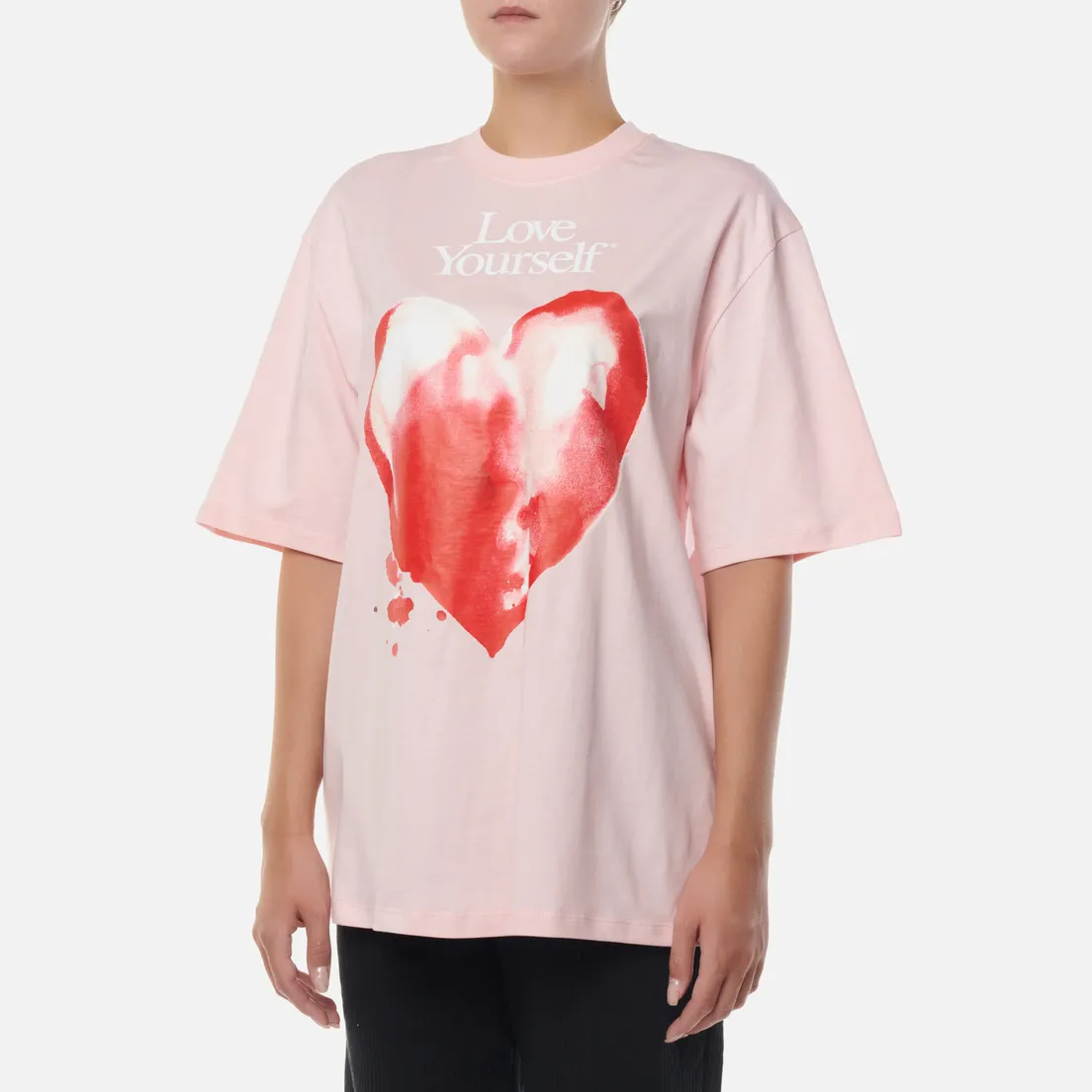 MSGM Женская футболка Love Yourself Crew Neck