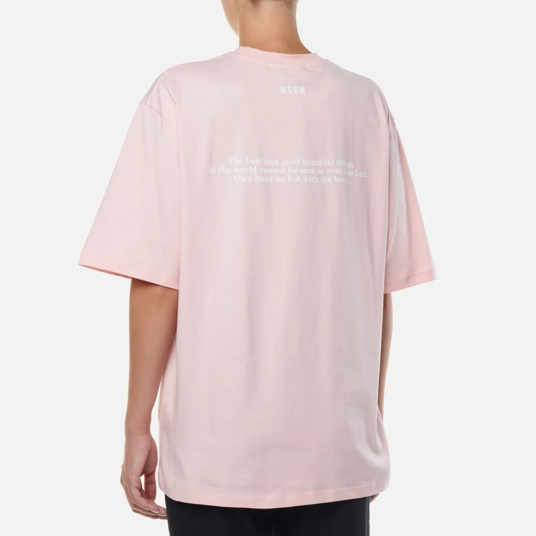 MSGM Женская футболка Love Yourself Crew Neck
