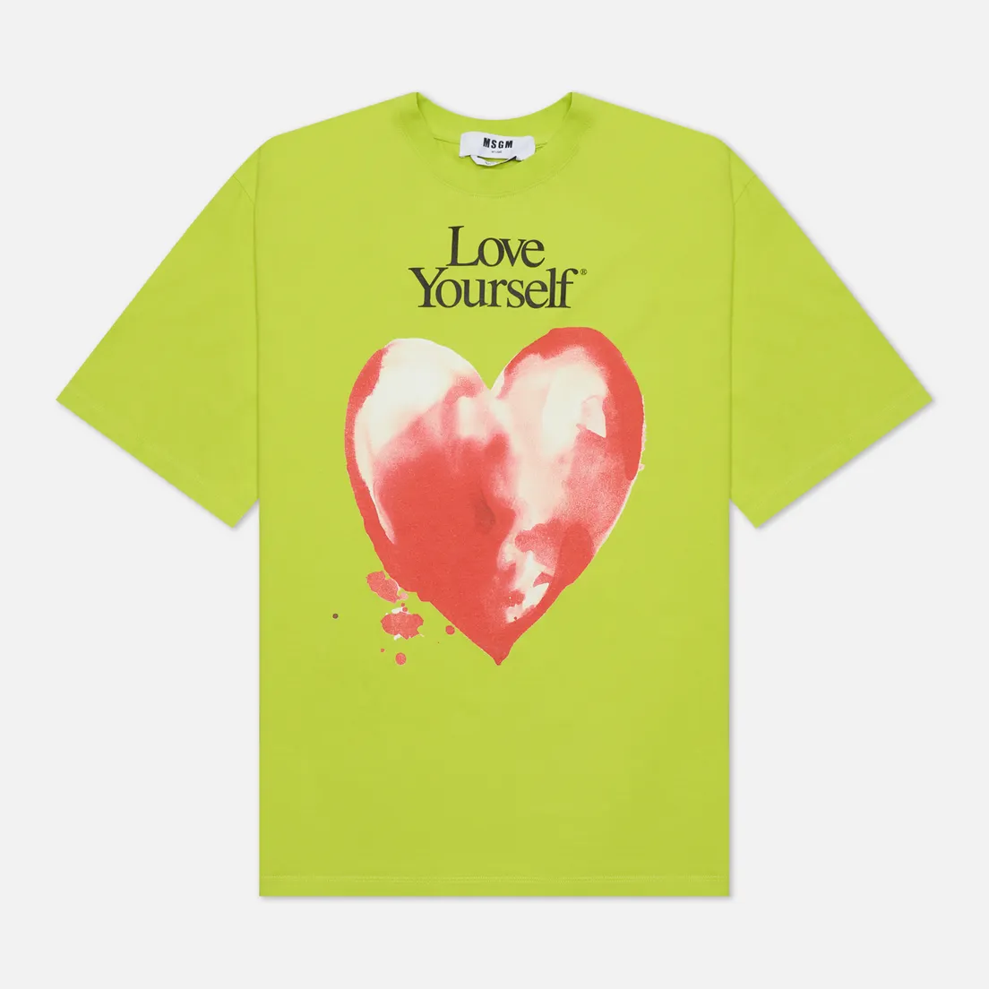 MSGM Женская футболка Love Yourself Crew Neck