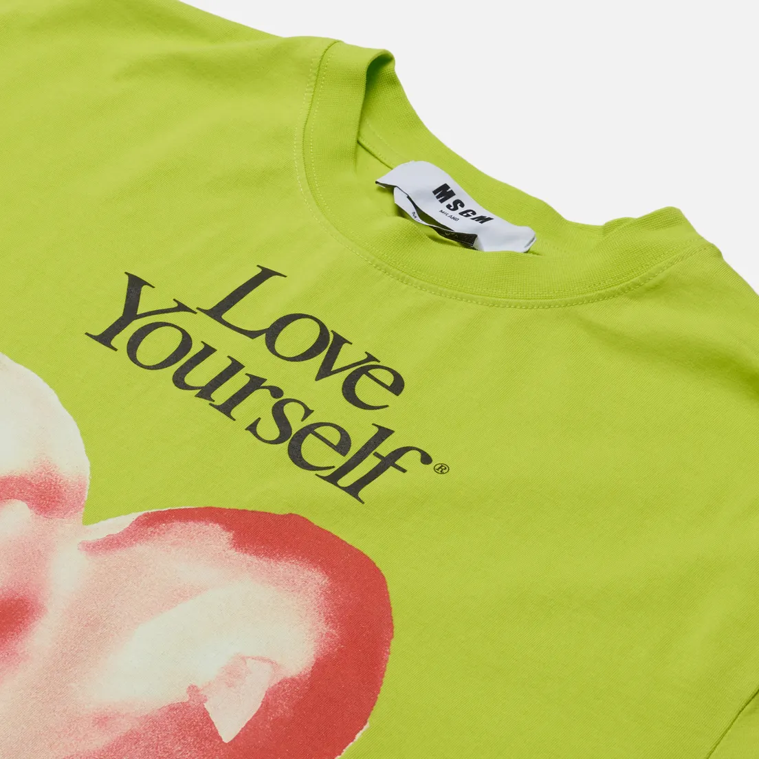 MSGM Женская футболка Love Yourself Crew Neck