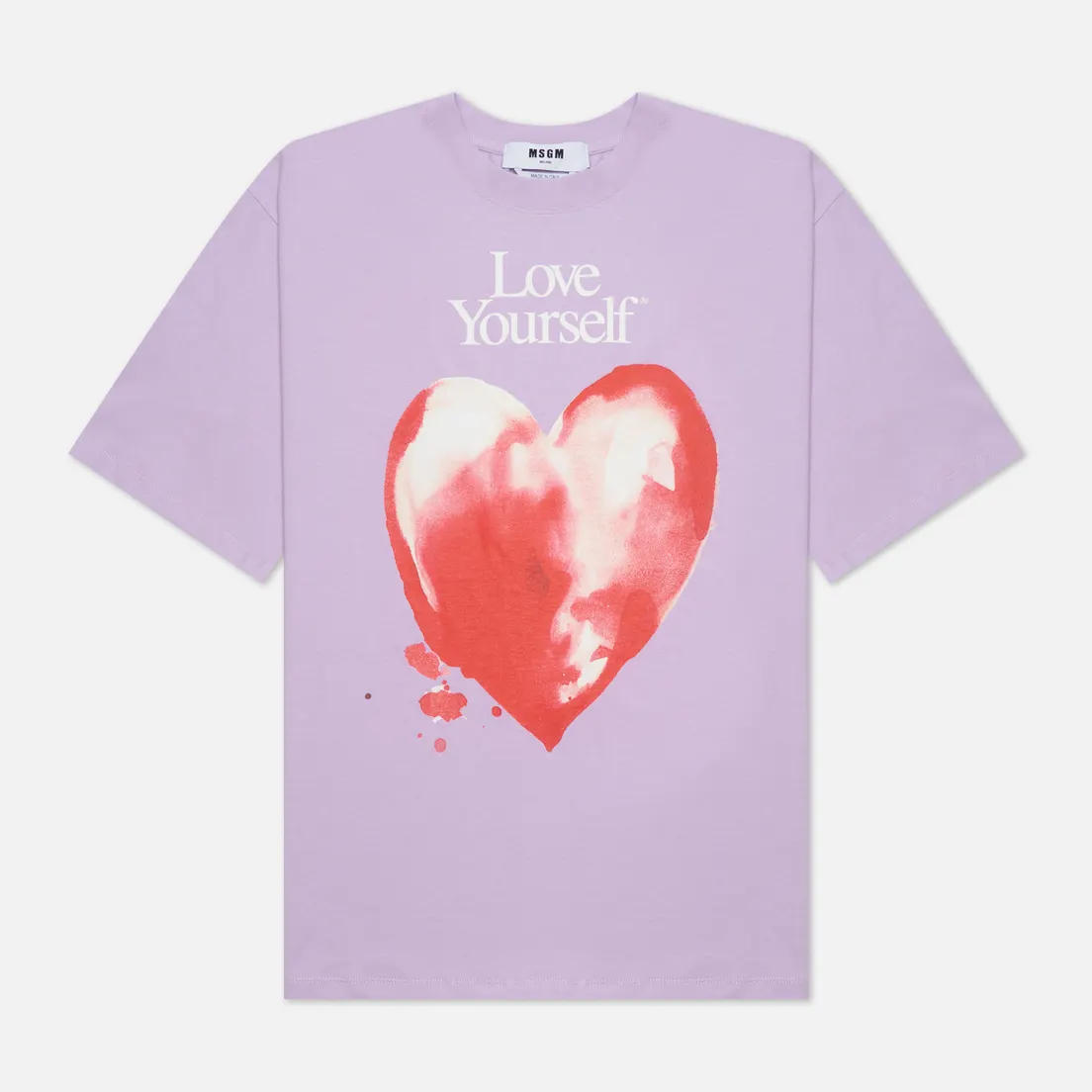 MSGM Женская футболка Love Yourself Crew Neck