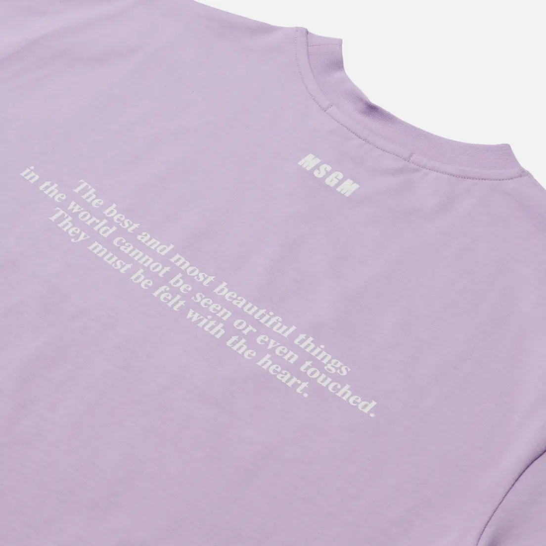 MSGM Женская футболка Love Yourself Crew Neck