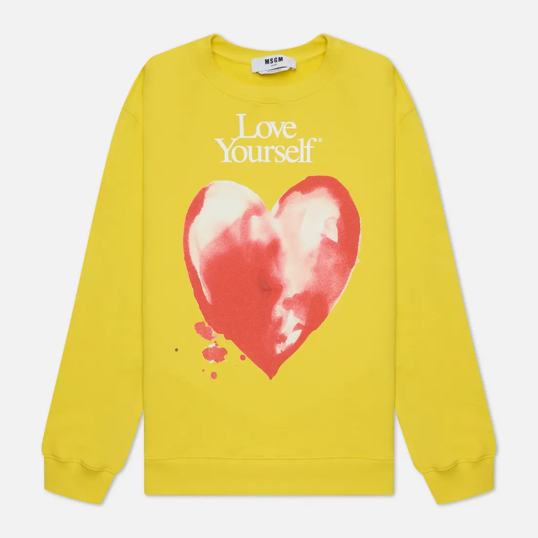 MSGM Женская толстовка Love Yourself Crew Neck