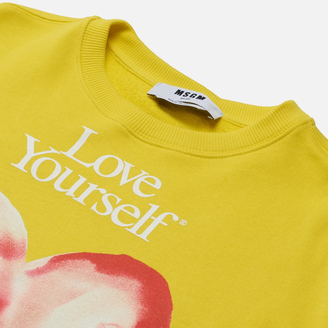 MSGM Женская толстовка Love Yourself Crew Neck