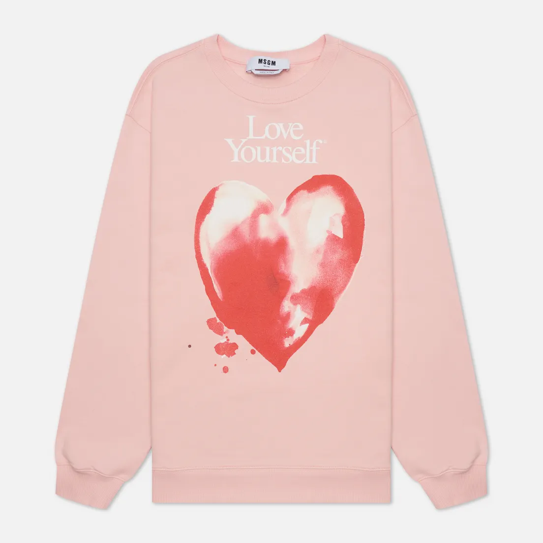 MSGM Женская толстовка Love Yourself Crew Neck