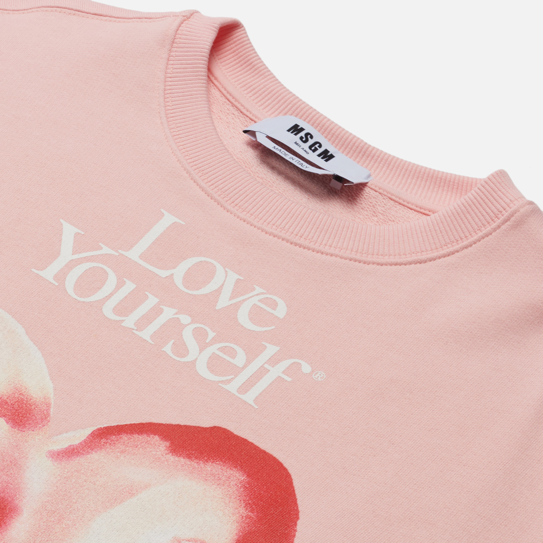 MSGM Женская толстовка Love Yourself Crew Neck