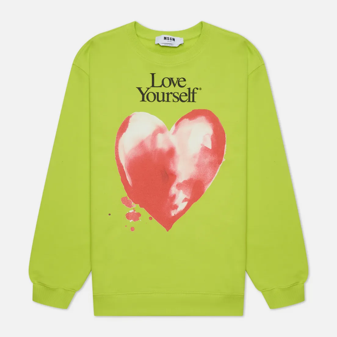 MSGM Женская толстовка Love Yourself Crew Neck