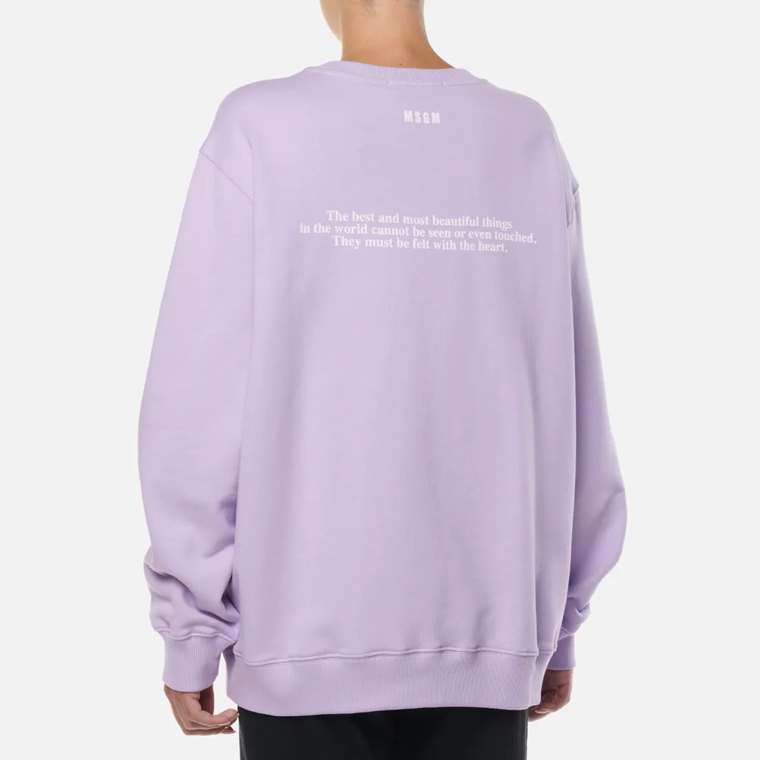 MSGM Женская толстовка Love Yourself Crew Neck