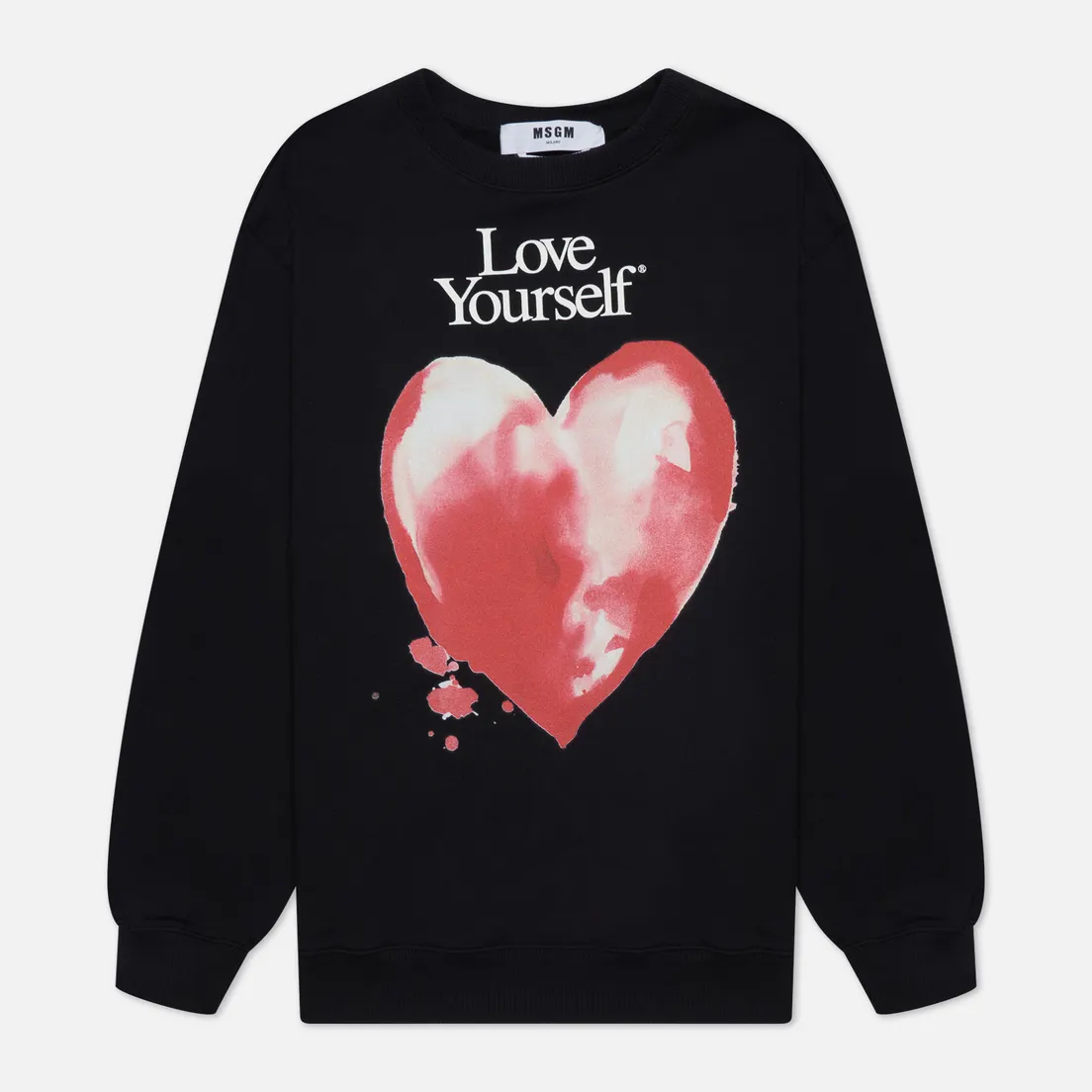 MSGM Женская толстовка Love Yourself Crew Neck