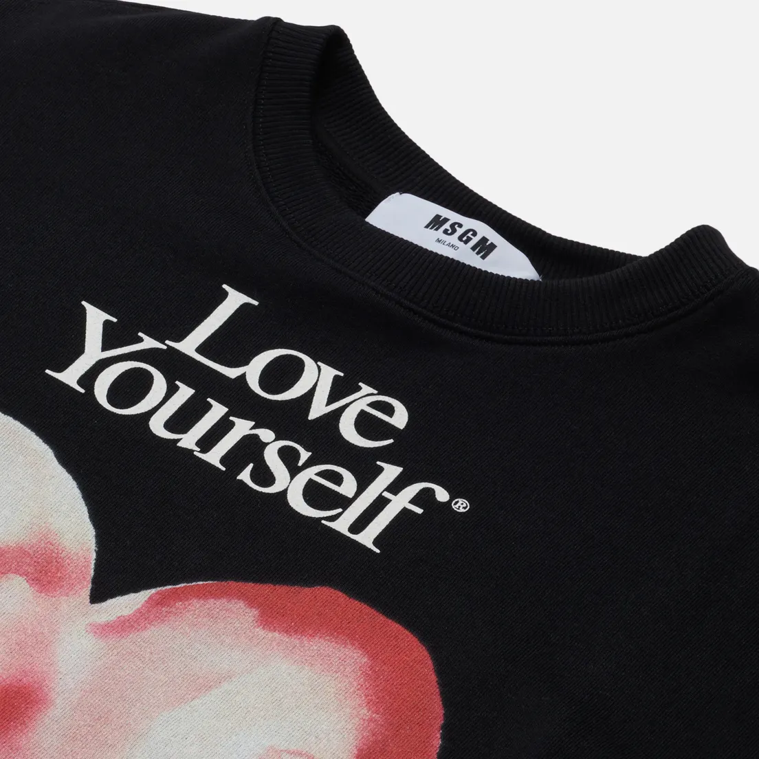 MSGM Женская толстовка Love Yourself Crew Neck