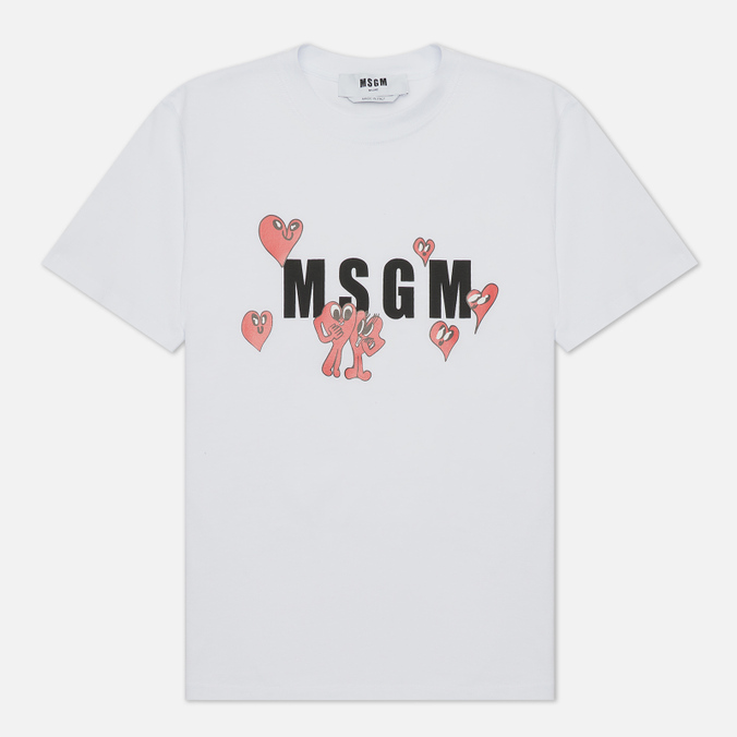 Женская футболка MSGM, цвет белый, размер XS