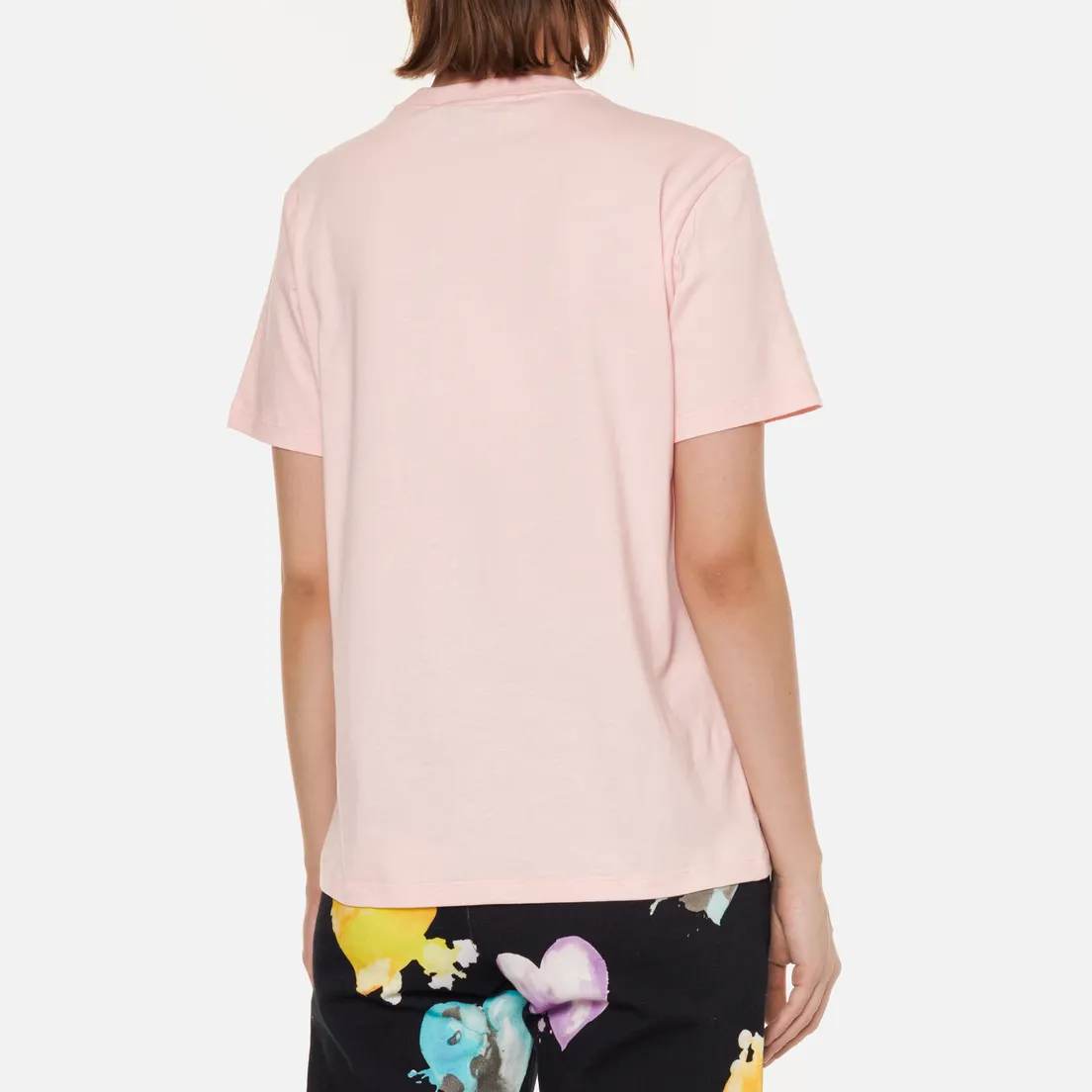 MSGM Женская футболка Cartoon Hearts Maxilogo Crew Neck