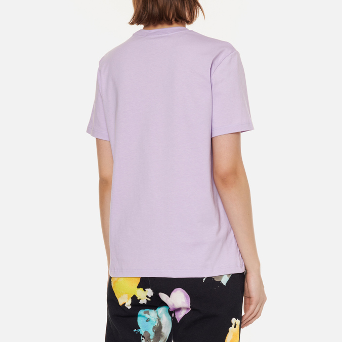 Женская футболка MSGM, цвет фиолетовый, размер S 3241MDM172 227298 70 Cartoon Hearts Maxilogo Crew Neck - фото 4